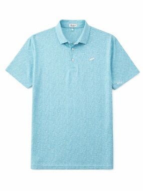 Peter Millar Summer Comfort Blue Polo Shirt XXL Performance Golf Shirt